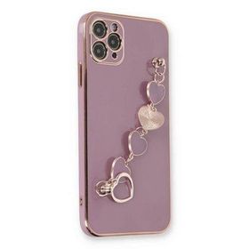 Newface iPhone 11 Pro Esila Silikon Mor Cep Telefonu Kılıfı