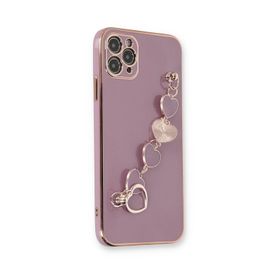 Newface iPhone 11 Pro Esila Silikon Mor Cep Telefonu Kılıfı