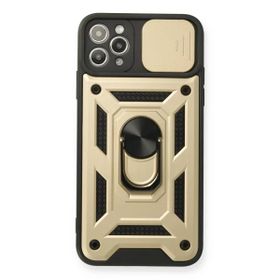 Newface iPhone 11 Pro Gold Pars Lens Yüzüklü Silikon Cep Telefonu Kılıfı