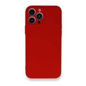 Newface iPhone 11 Pro Kırmızı Nano İçi Kadife Silikon Cep Telefonu Kılıfı
