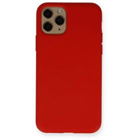 Newface iPhone 11 Pro Kırmızı Nano İçi Kadife Silikon Cep Telefonu Kılıfı