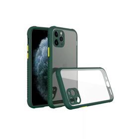 Newface iPhone 11 Pro Koyu Yeşil Miami Şeffaf Silikon Cep Telefonu Kılıfı