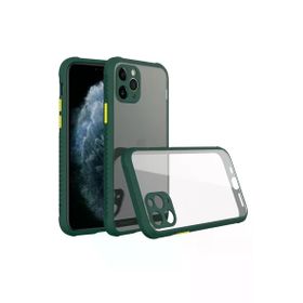 Newface iPhone 11 Pro Koyu Yeşil Miami Şeffaf Silikon Cep Telefonu Kılıfı