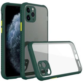 Newface iPhone 11 Pro Koyu Yeşil Miami Şeffaf Silikon Cep Telefonu Kılıfı