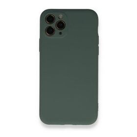 Newface iPhone 11 Pro Koyu Yeşil Nano İçi Kadife Silikon Cep Telefonu Kılıfı