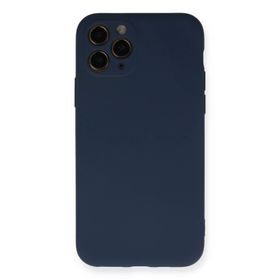Newface iPhone 11 Pro Lacivert Nano İçi Kadife Silikon Cep Telefonu Kılıfı