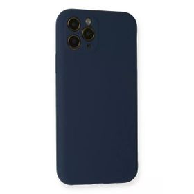 Newface iPhone 11 Pro Lacivert Nano İçi Kadife Silikon Cep Telefonu Kılıfı