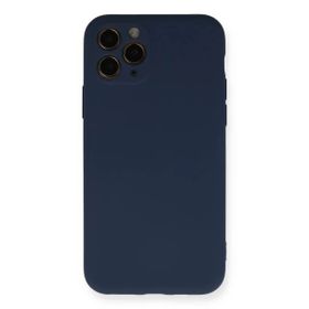 Newface iPhone 11 Pro Lacivert Nano İçi Kadife Silikon Cep Telefonu Kılıfı