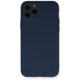 Newface iPhone 11 Pro Lacivert Nano İçi Kadife Silikon Cep Telefonu Kılıfı