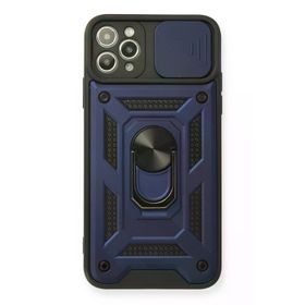 Newface iPhone 11 Pro Lacivert Pars Lens Yüzüklü Silikon Cep Telefonu Kılıfı