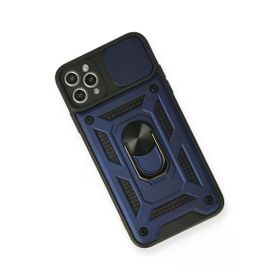 Newface iPhone 11 Pro Lacivert Pars Lens Yüzüklü Silikon Cep Telefonu Kılıfı