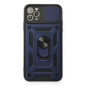 Newface iPhone 11 Pro Lacivert Pars Lens Yüzüklü Silikon Cep Telefonu Kılıfı
