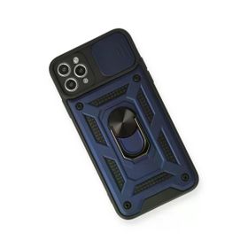 Newface iPhone 11 Pro Lacivert Pars Lens Yüzüklü Silikon Cep Telefonu Kılıfı