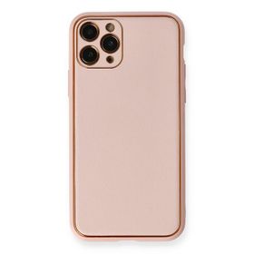 Newface iPhone 11 Pro Max Coco Deri Silikon Kapak - Pembe Kılıf