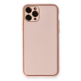 Newface iPhone 11 Pro Max Coco Deri Silikon Kapak - Pembe Kılıf