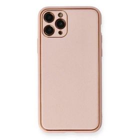 Newface iPhone 11 Pro Max Coco Deri Silikon Kapak - Pembe Kılıf