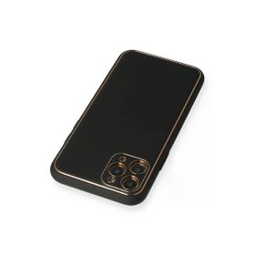 Newface iPhone 11 Pro Max Coco Deri Silikon Kapak Siyah Cep Telefonu Kılıfı