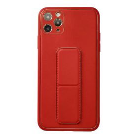 Newface iPhone 11 Pro Max Coco Deri Standlı Kapak - Kırmızı Kılıf