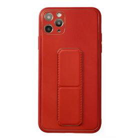 Newface iPhone 11 Pro Max Coco Deri Standlı Kapak - Kırmızı Kılıf