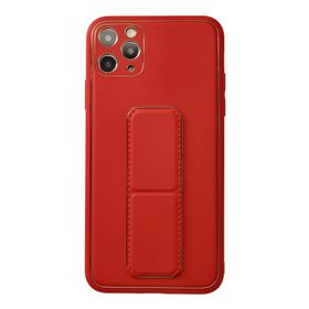 Newface iPhone 11 Pro Max Coco Deri Standlı Kapak - Kırmızı Kılıf