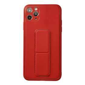 Newface iPhone 11 Pro Max Coco Deri Standlı Kapak - Kırmızı Kılıf