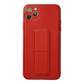 Newface iPhone 11 Pro Max Coco Deri Standlı Kapak - Kırmızı Kılıf