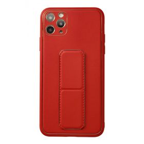 Newface iPhone 11 Pro Max Coco Deri Standlı Kapak - Kırmızı Kılıf