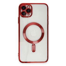 Newface iPhone 11 Pro Max Kross Magneticsafe Kapak Kırmızı Cep Telefonu Kılıfı