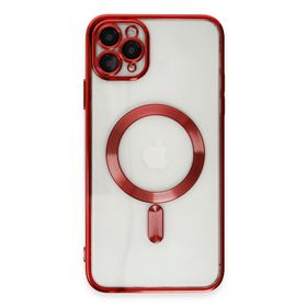 Newface iPhone 11 Pro Max Kross Magneticsafe Kapak Kırmızı Cep Telefonu Kılıfı