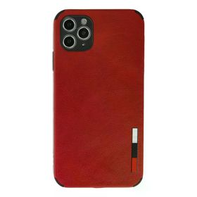 Newface iPhone 11 Pro Max Loop Deri Silikon Kırmızı Cep Telefonu Kılıfı