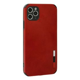 Newface iPhone 11 Pro Max Loop Deri Silikon Kırmızı Cep Telefonu Kılıfı