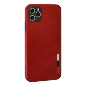 Newface iPhone 11 Pro Max Loop Deri Silikon Kırmızı Cep Telefonu Kılıfı