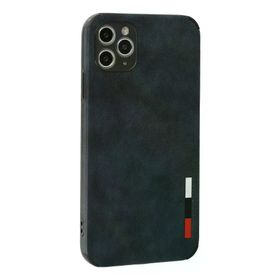 Newface iPhone 11 Pro Max Loop Deri Silikon Lacivert Cep Telefonu Kılıfı