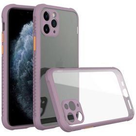 Newface iPhone 11 Pro Max Miami Şeffaf Silikon Açık Mor Kılıf
