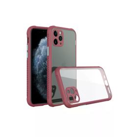 Newface iPhone 11 Pro Max Miami Şeffaf Silikon - Fuşya Kılıf