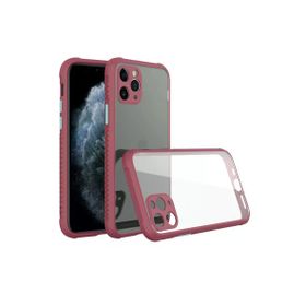 Newface iPhone 11 Pro Max Miami Şeffaf Silikon - Fuşya Kılıf
