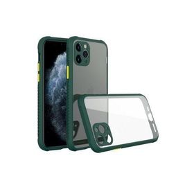 Newface iPhone 11 Pro Max Miami Şeffaf Silikon - Koyu Yeşil Kılıf