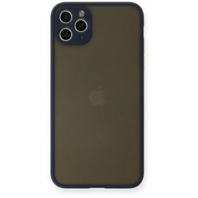 Newface iPhone 11 Pro Max Montreal Silikon Kapak Lacivert Cep Telefonu Kılıfı