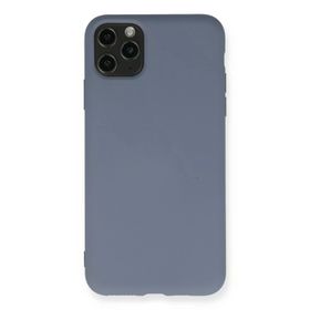 Newface iPhone 11 Pro Max Nano Içi Kadife Silikon Gri Cep Telefonu Kılıfı