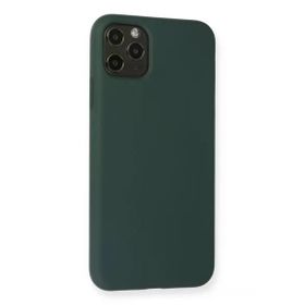 Newface iphone 11 Pro Max Nano İçi Kadife Silikon - Koyu Yeşil Kılıf