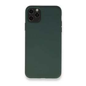 Newface iphone 11 Pro Max Nano İçi Kadife Silikon - Koyu Yeşil Kılıf