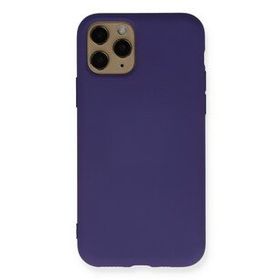 Newface iPhone 11 Pro Max Nano içi Kadife Silikon Mor Cep Telefonu Kılıfı