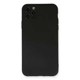 Newface iPhone 11 Pro Max Nano İçi Kadife Silikon Siyah Cep Telefonu Kılıfı
