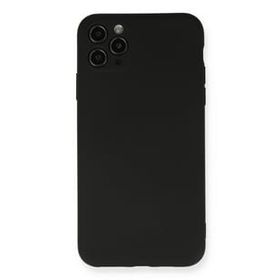 Newface iPhone 11 Pro Max Nano İçi Kadife Silikon Siyah Cep Telefonu Kılıfı