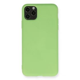 Newface İphone 11 Pro Max Nano İçi Kadife Silikon - Yeşil Kılıf