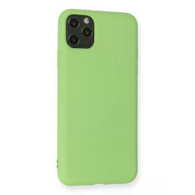 Newface İphone 11 Pro Max Nano İçi Kadife Silikon - Yeşil Kılıf
