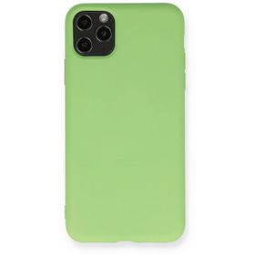 Newface İphone 11 Pro Max Nano İçi Kadife Silikon - Yeşil Kılıf