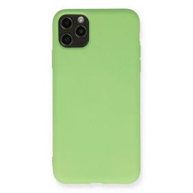 Newface İphone 11 Pro Max Nano İçi Kadife Silikon - Yeşil Kılıf