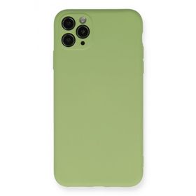 Newface İphone 11 Pro Max Nano İçi Kadife Silikon - Yeşil Kılıf