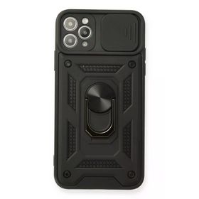 Newface iPhone 11 Pro Max Pars Lens Yüzüklü Silikon - Siyah Kılıf
